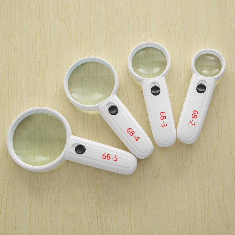 厂家直销手持式LED放大镜  带灯放大镜 6B-5