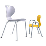 Mata学生塑料椅 图书管椅子 课桌椅 弓字脚单椅