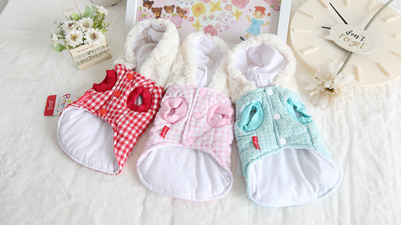 小兔口袋格子马甲