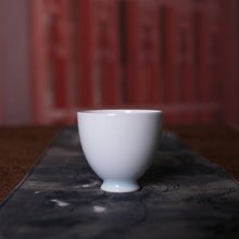 景德镇陶瓷影青釉纯手工单杯 青白釉品茗杯主人杯 功夫茶具