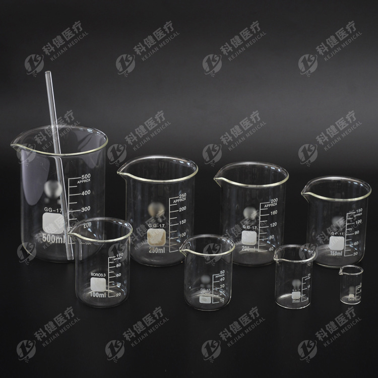 厂家直供 石英烧杯 多规格耐高温透明玻璃烧杯 玻璃量杯