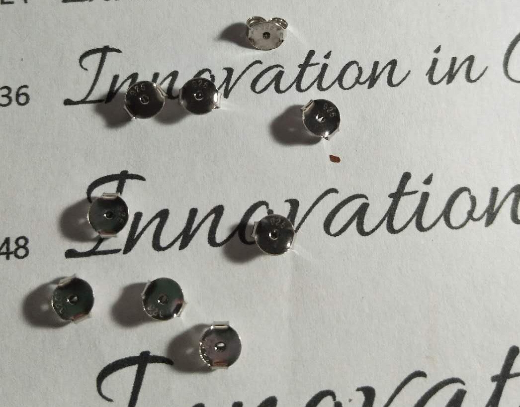 S925纯银耳堵配饰配件时可爱学生耳钉配件厂家直销|ru