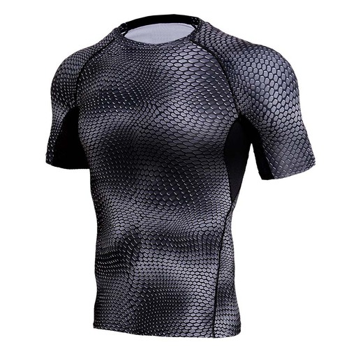 Tight-fitting tops for men's sports running short-sleeved fitness quick-drying T-shirts high elastic training breathable and sweat-absorbent