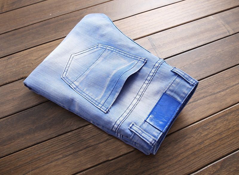 Pantalon jean coupe droite multicolore - Ref 3425811 Image 75