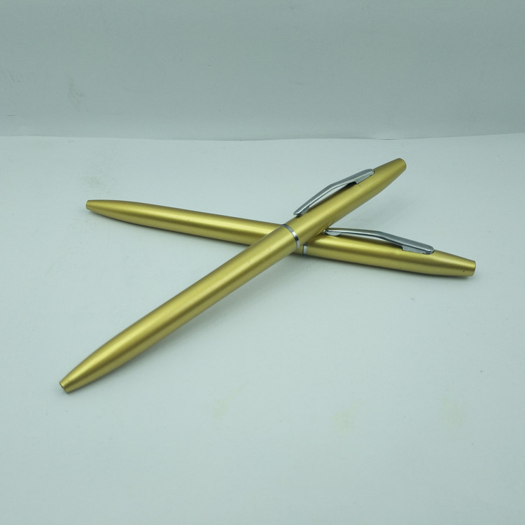 供应火锅店 超级市场可以印刷LOGO酒店广告全身金色塑料圆珠笔