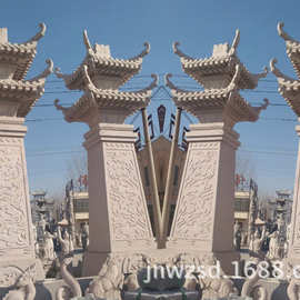 墓地石刻碑楼图片大全 祠堂石雕碑牌生产企业 大型石卧碑价钱