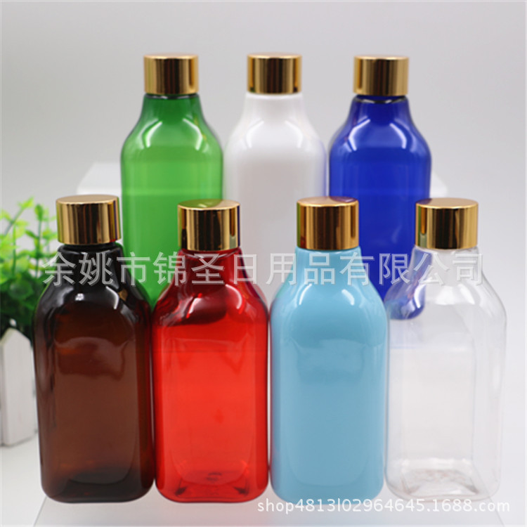 200ml长颈瓶PET塑料瓶配电化铝旋盖洗发水/沐浴露乳液分装瓶