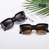 Fashionable trend sunglasses, square glasses solar-powered, suitable for import, city style, European style