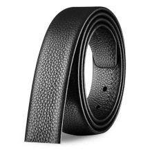 双面不带头皮带男士真皮头层纯牛皮带条无扣不带扣打孔带身3.3cm
