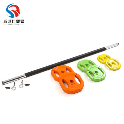 Bodybuilding lady environmental protection Barbell colour Barbell Barbell Weightlifting train Bodybuilding