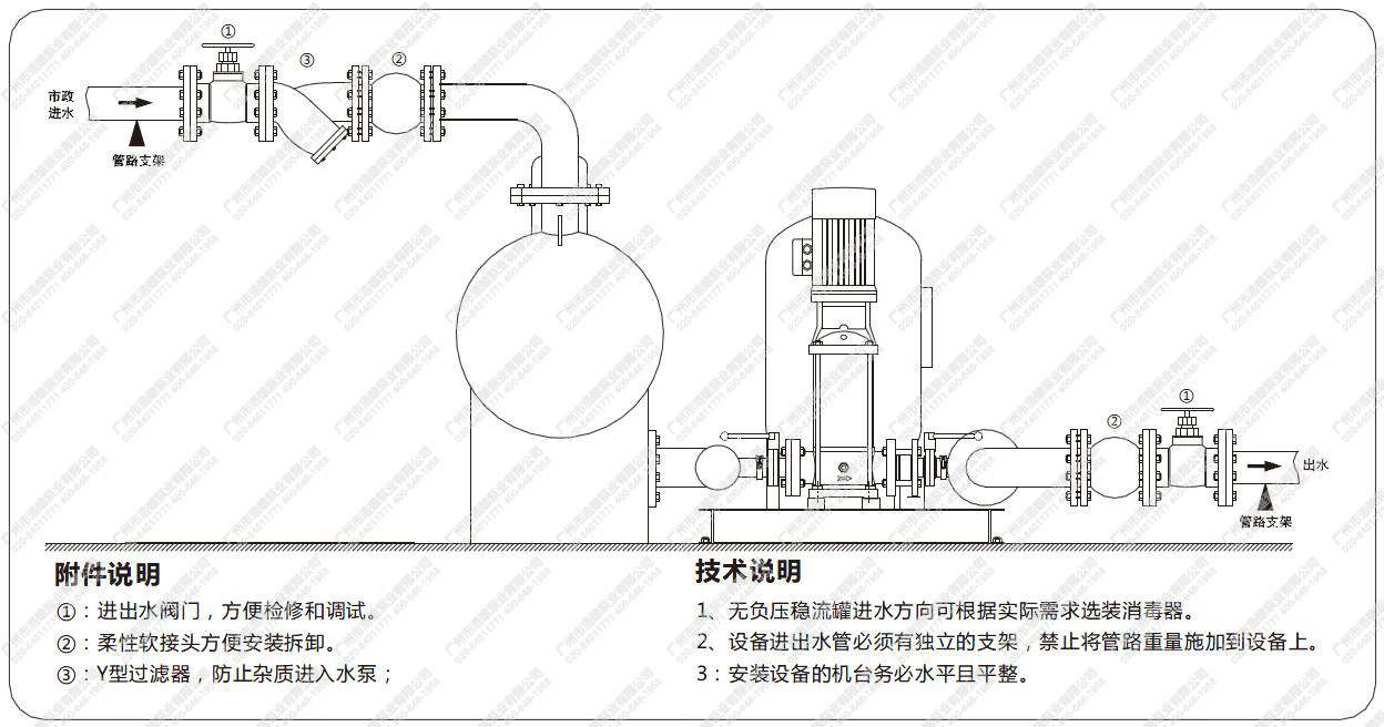 DWS无负压供水增压泵安装图