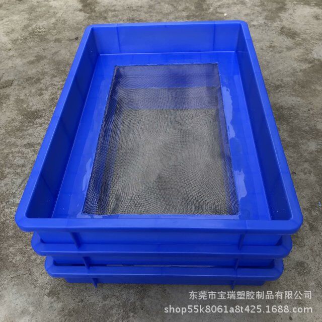 生产深圳塑胶耐温加厚加固塑料方盘 蓝色周转盘 塑胶小胶盘