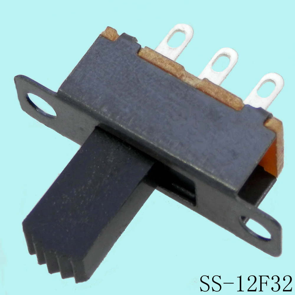 SS12D07直柄2档直流推拔滑动波段档位拨动开关