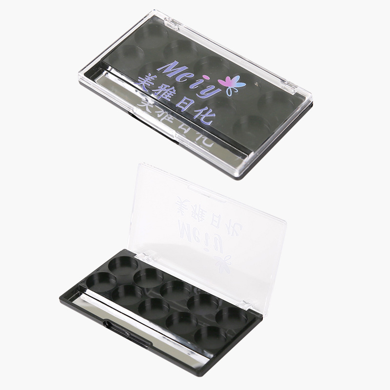 专业定制高档环保化妆品包装盒眼影盒 精致时尚透明塑料眼影盒