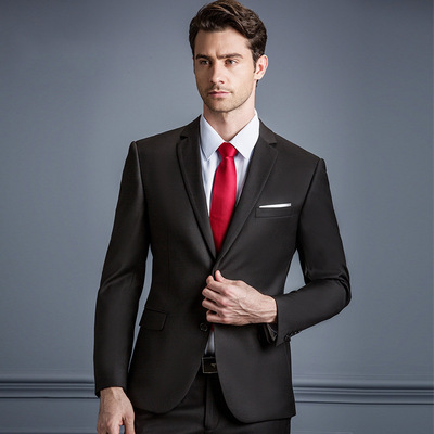 Spring high-grade Men's Suit Korean Edition Self cultivation Professional suit business affairs leisure time interview coverall suit