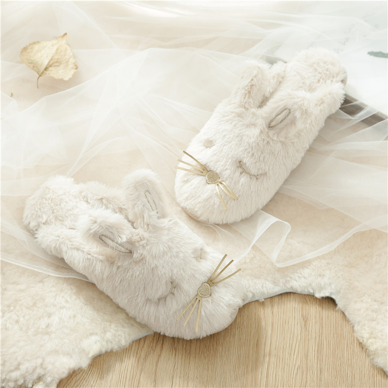 Men's Women's Fleece Velvet Open-Toe Slip-On Winter Summer Bedroom Warm Machine Washable Non-Slip Slippers_voghion.com