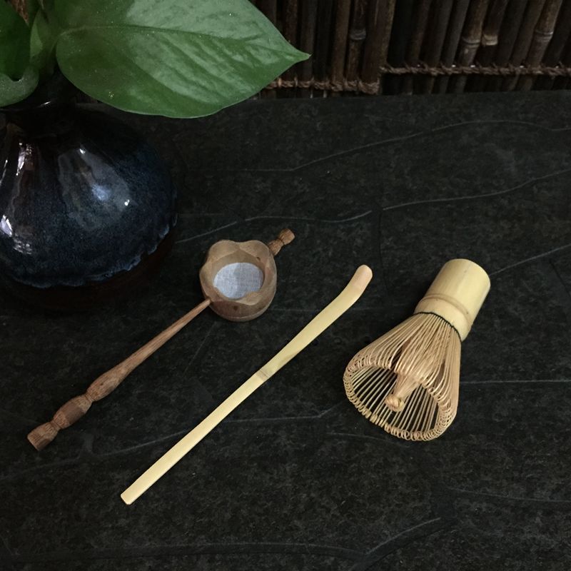 日式茶道组合茶筅茶拨茶漏三件套组合茶道茶道配件|ru