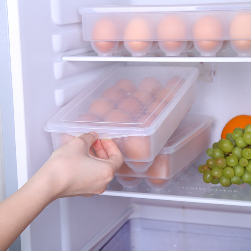 Kitchen 15-grid refrigerator egg carton plastic preservation box portable with lid storage box household egg tray