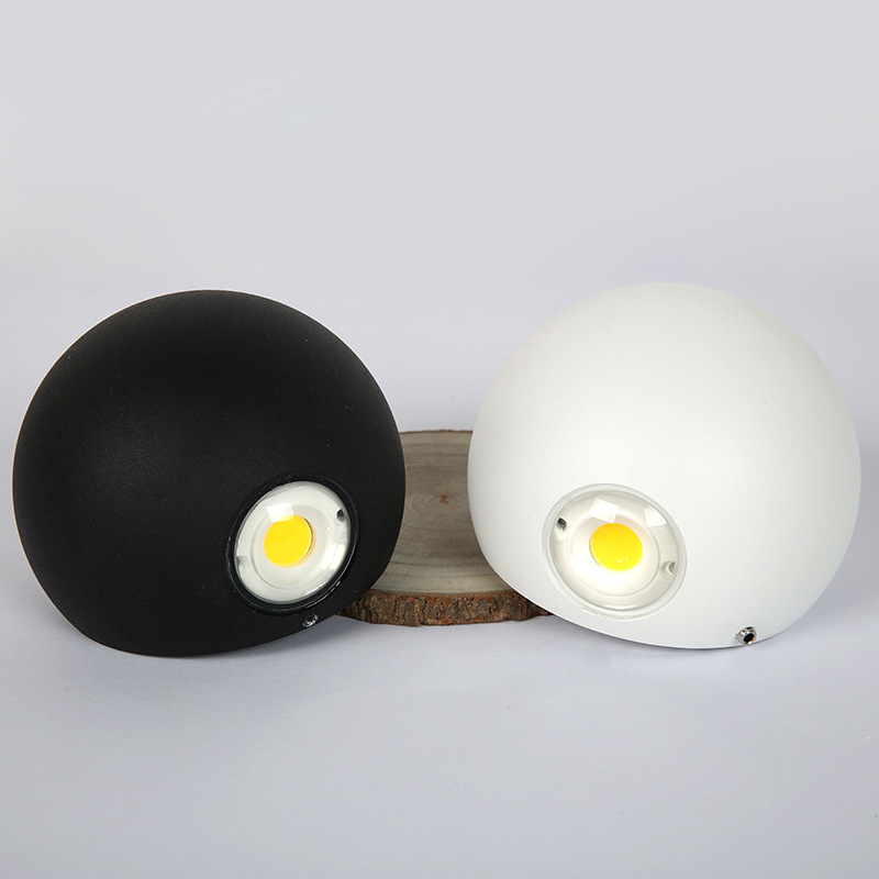 3W/6W/12W LED lámpara de pared al aire libre IP65 bola jardín lámpara corredor escalera Luz