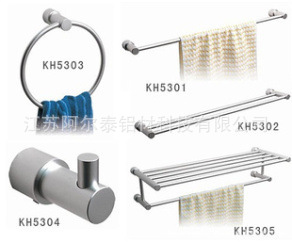 销售优质铝合金圆管毛巾架 亮光拉丝活动折叠铝合金浴巾架