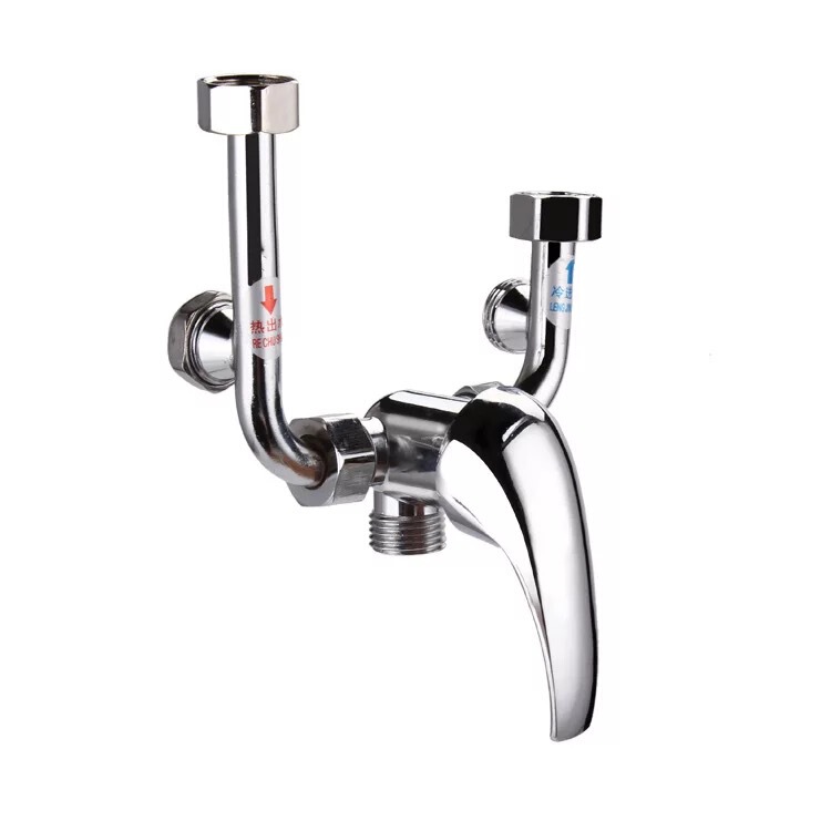 Zinc alloy U-shaped elbow electric water heater mixing valve open-mounted hot and cold switch shower faucet water inlet pipe fittings