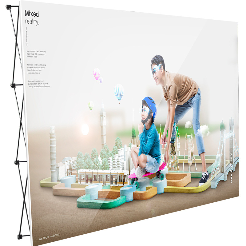 Tierra net exhibition 3x33x4 aluminium alloy fold advertisement Background wall Display rack signature Plate