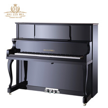钢琴厂家直供德国海论威立式up-126黑色亮光88键专业演奏考级钢琴