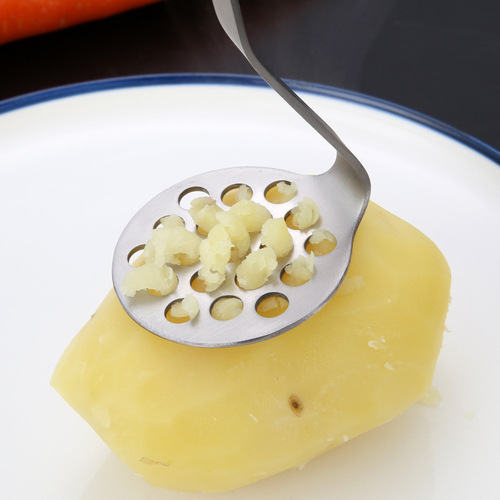 Factory direct sale FDA304 sanded stainless steel potato press silicone handle manual potato press masher