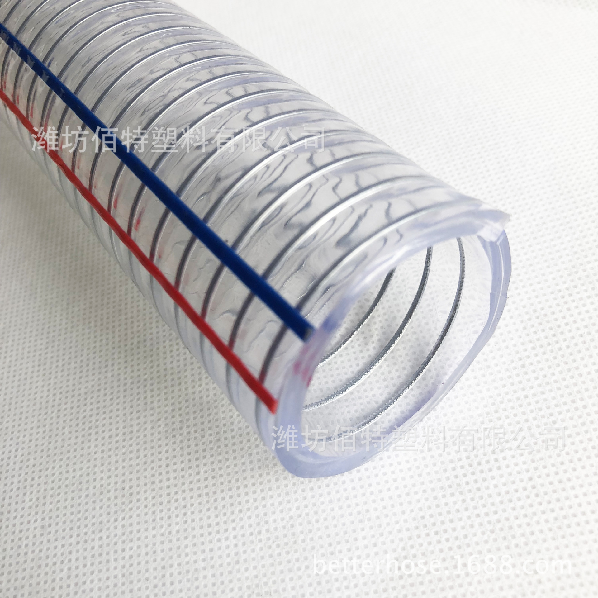透明PVC钢丝增强软管耐高温钢丝塑料管89mm-阿里巴巴