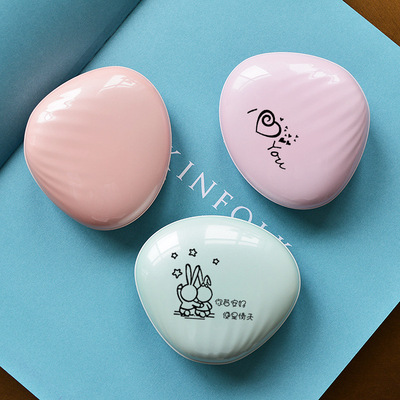 originality Seashells Mini Portable Hand Po Portable source Cosmetic mirror Macaroon USB Charging warm baby