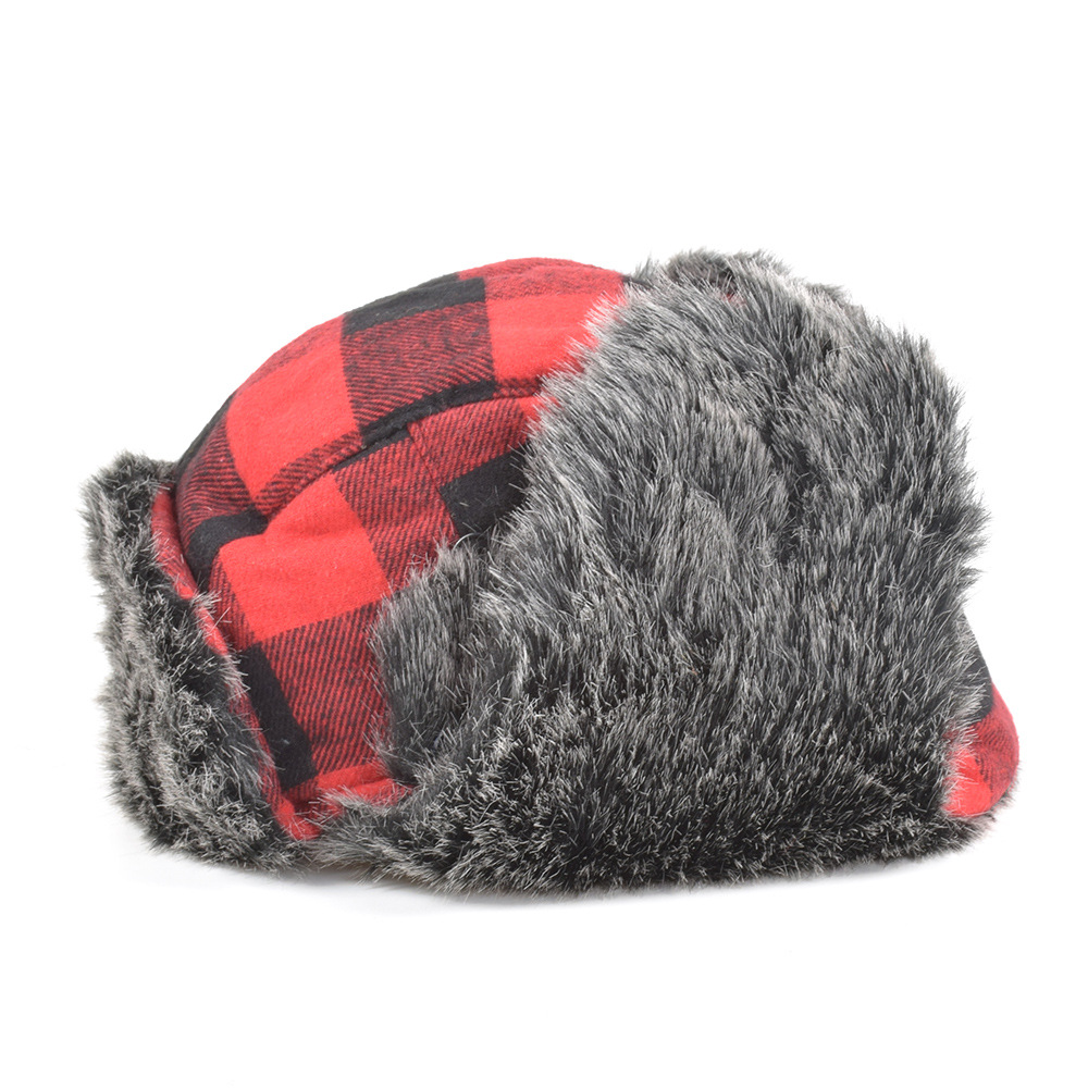 Unisex Fashion Tartan Sewing Trapper Hat display picture 6