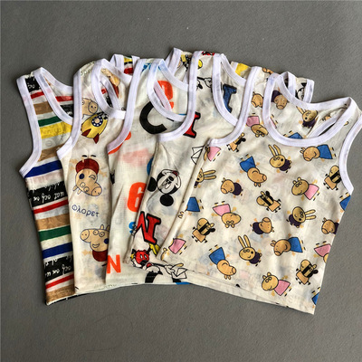 2020夏季儿童无袖工字背心男童夏装超薄网眼T恤婴儿上衣镂空薄款