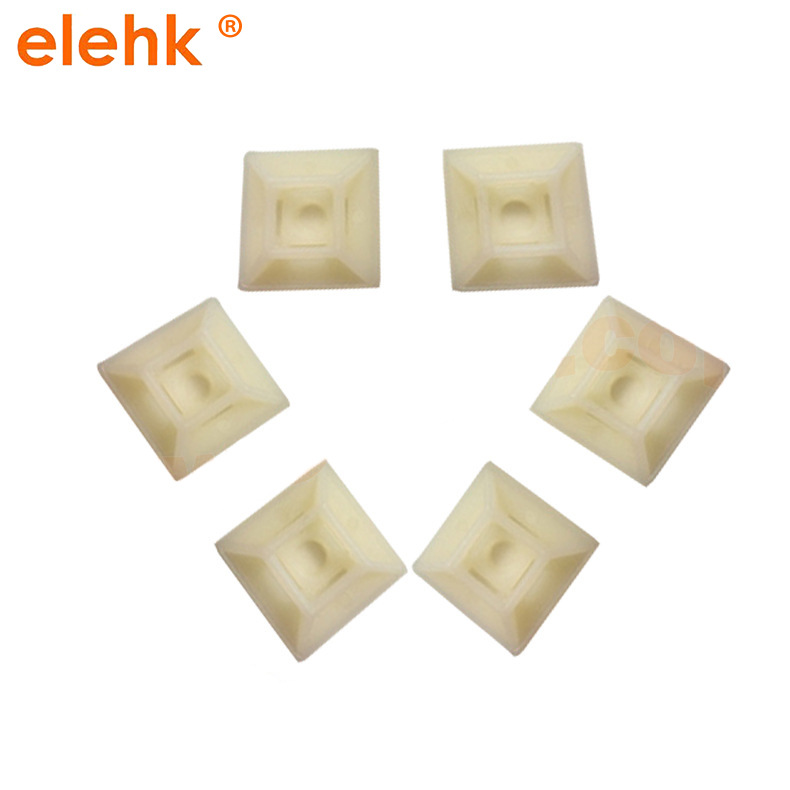 粘式尼龙固定座塑料卡线座尼龙线夹网线扣 带胶吸盘 多规格绝缘夹