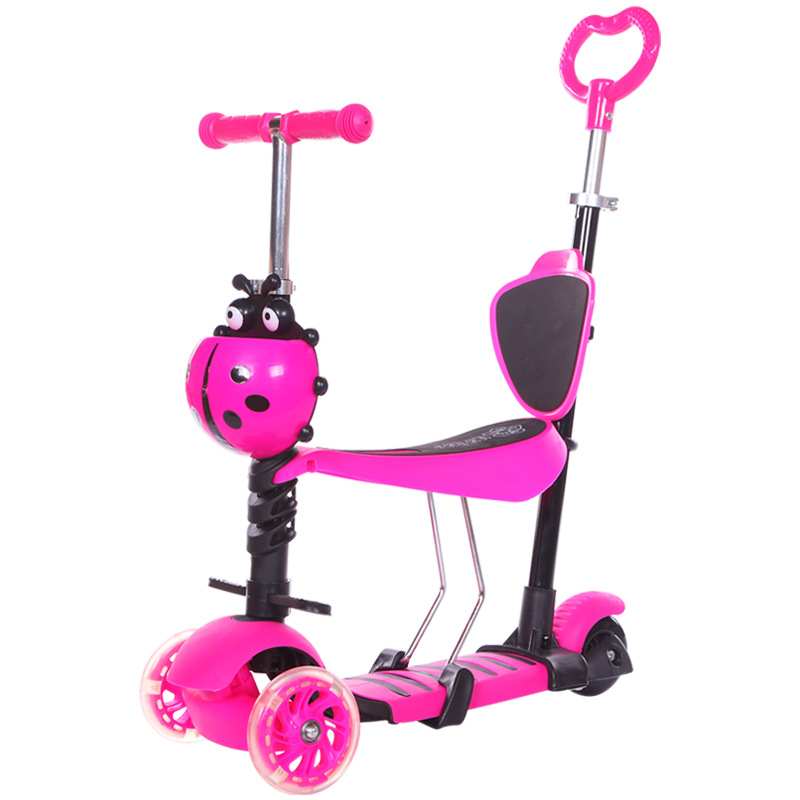 Nuevo 3 - en - 1 scooter multifuncional para bebés caminantes de moda de tres ruedas de scooter asiento desmontable