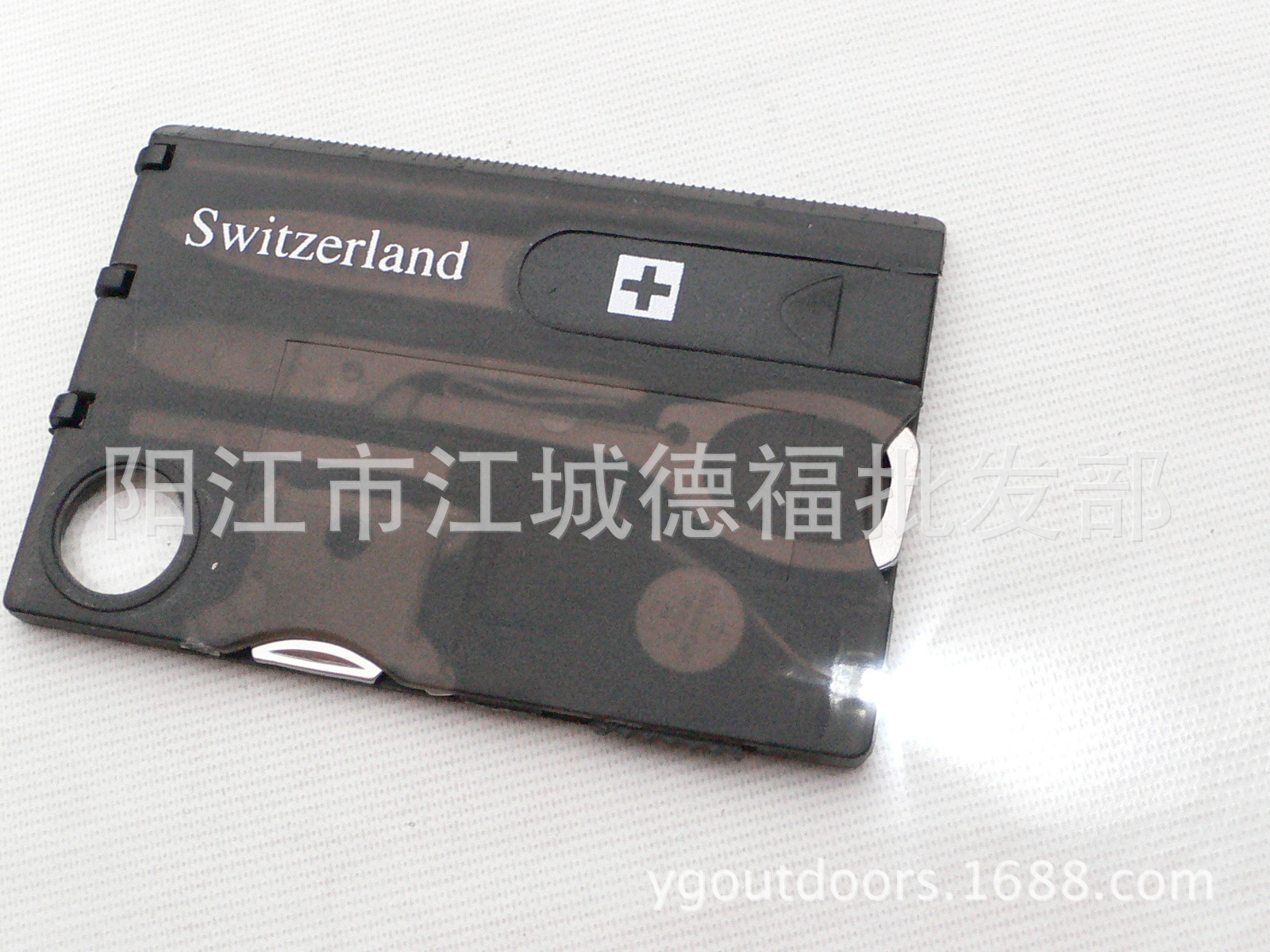 户外多用商务卡/工具卡/野营卡带白灯