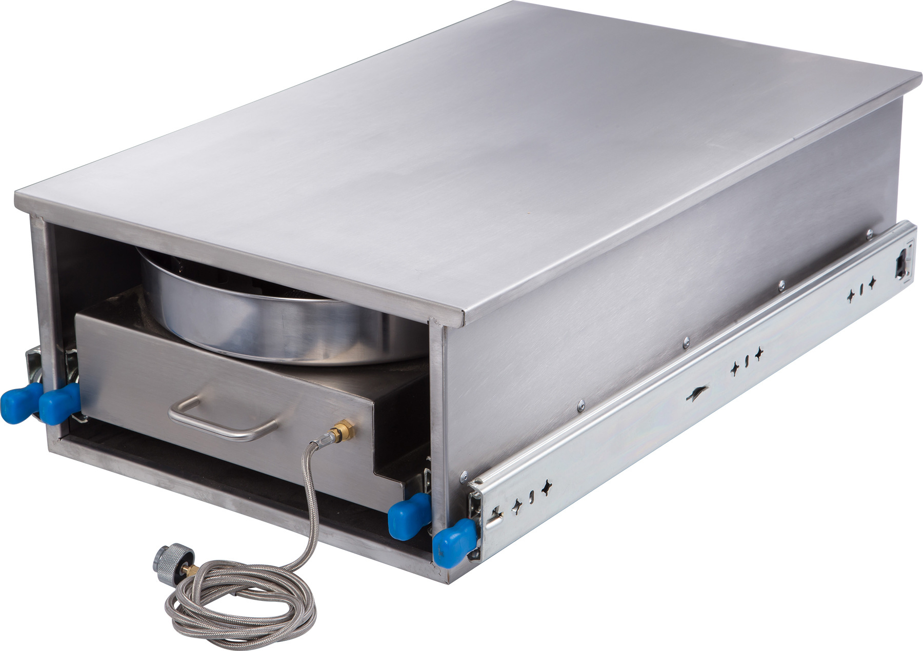 Cocina lateral de RV Estufa de extracción al aire libre con tabla de cortar Mini estufa de gas de un solo ojo GR-C003G