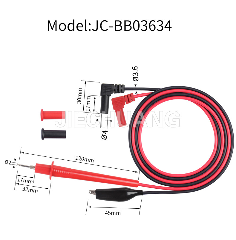 万用表表笔 测试线 测试表笔ABS笔杆鳄鱼夹测试线