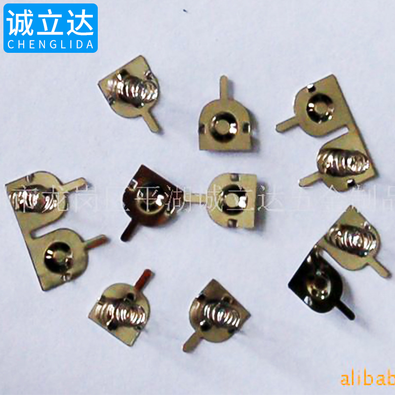 [] Supply of battery chips Hardware battery Battery connector piece Spring Manufacturers supply