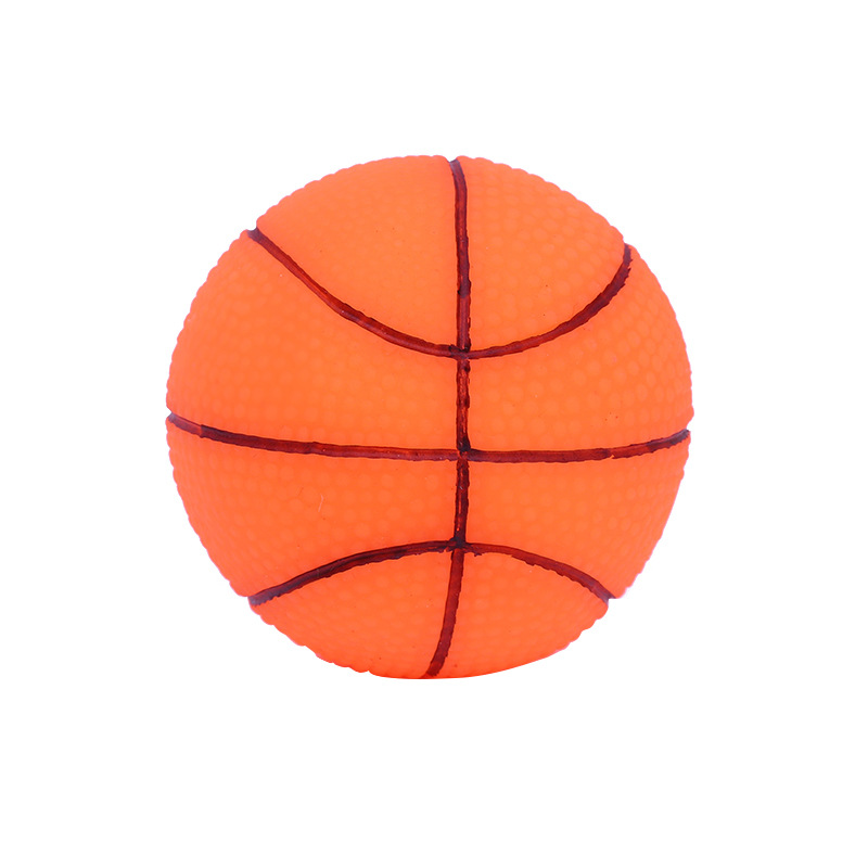 Suministro directo de fábrica Bola de juguete de sonido para mascotas Bola de juguete de vinilo lanzando juguete interactivo para perros resistente a mordeduras molares