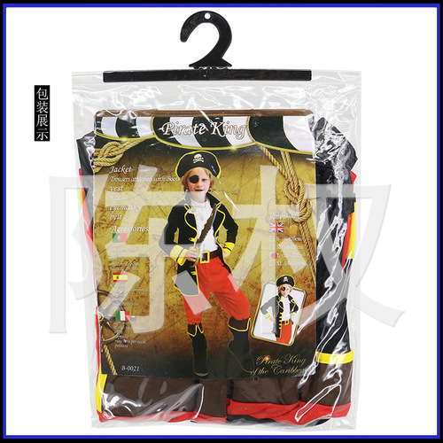 Halloween children's costume, Caribbean pirate performance costume, B-0021cos original factory Jack pirate suit