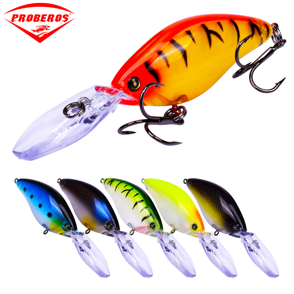 6pcs Paint Wobbler Minnow Fishing Lures Hard Bait CrankBait 11cm//13.4g Tackle