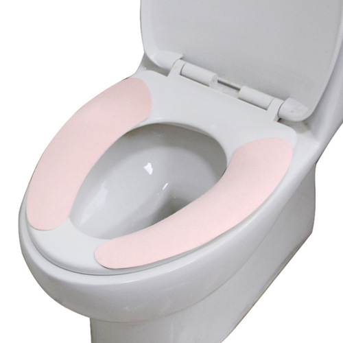 Recommended solid color cuttable toilet mats, electrostatic adhesive seat cushions, washable and repeatedly adhesive polyester toilet covers