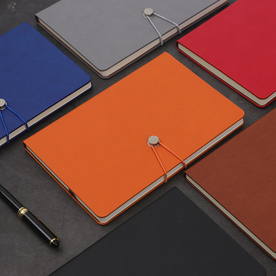 廠家生産A5仿皮筆記本松緊帶搭扣商務記事本32K現貨筆記本批發