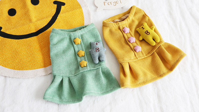 小熊星星扣连身裙