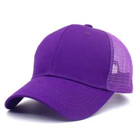 2018新款夏季帽子 纯色网棒球帽 男女运动帽子 弯檐遮阳帽 鸭舌帽