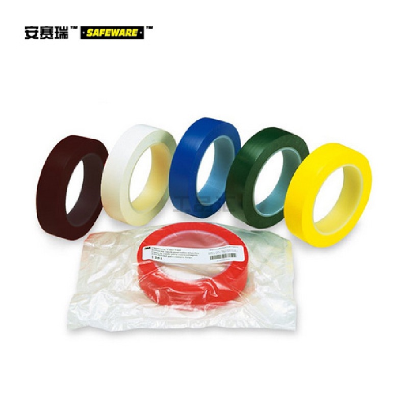 安赛瑞(SAFEWARE) 桌面定位划线胶带(红)-高性能自粘性PVC材料,