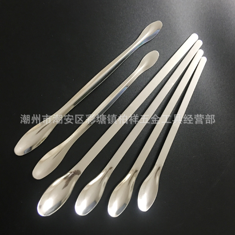 不锈钢药勺双头取药匙单头方头药勺3*1药匙药勺加厚款药匙取药勺-阿里巴巴