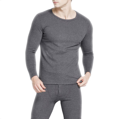 提花棉加厚加绒男士保暖内衣 打底外穿男士保暖内衣套装 清仓|ms