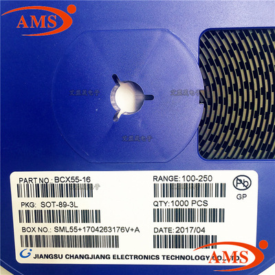 BCX55-16 絲印:BM SOT-89 CJ/長電 貼片三極管晶體管 全新現貨
