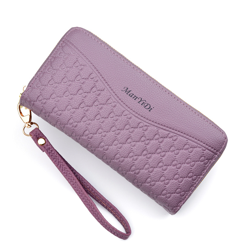 2022 new women's purse long large capacity double zipper handbag women's double layer handbag fashion wallet